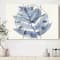 Designart 'Forest Ferns Blue Farmhouse Multipanel Wall Clock